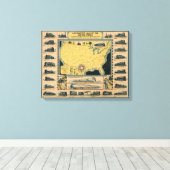 Toile Carte des locomotives des États-Unis (Insitu (Plancher de Bois))