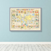 Toile Carte des Nations Unies (Insitu (Plancher de Bois))