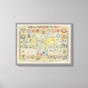 Toile Carte des Nations Unies du monde