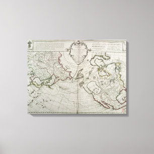 Toile Carte des nouvelles découvertes