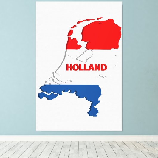 Toile Carte des Pays-Bas (Insitu (Plancher de Bois))