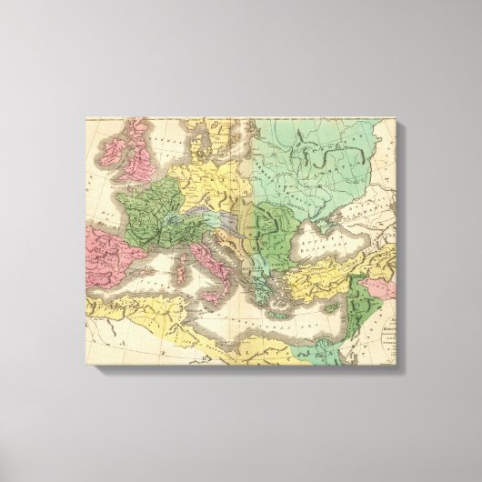 Toile Carte des provinces de l'Empire romain (Recto)