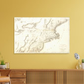 Toile Carte des provinces des États-Unis (Insitu(Salon))