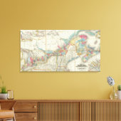 Toile Carte Des Provinces Du Canada (Insitu(Salon))