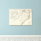Toile Carte des provinces du sud des États-Unis (Insitu (Plancher de Bois))
