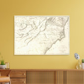 Toile Carte des provinces du sud des États-Unis (Insitu(Salon))
