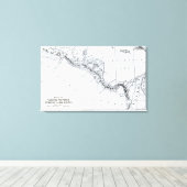 Toile Carte des routes proposées du canal Isthmien (Insitu (Plancher de Bois))