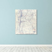 Toile Carte des sentiers automobiles officiels 1925 de R (Insitu (Plancher de Bois))
