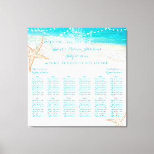 Toile Carte des sièges plage/mariage PixDezines