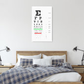 Toile carte des snellen opthalmologie (Insitu(Chambre))