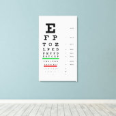 Toile carte des snellen opthalmologie (Insitu (Plancher de Bois))