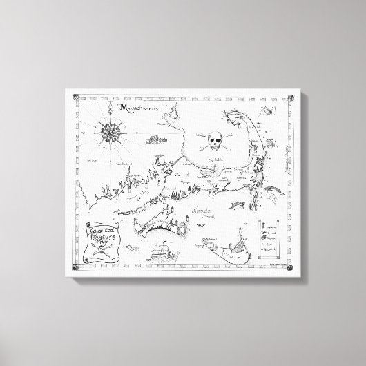 Toile Carte des trésors de Cape Cod (Recto)