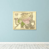 Toile Carte des voyages en Asie (Insitu (Plancher de Bois))