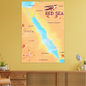 Toile Carte des voyages en mer Rouge (Insitu(Salon))