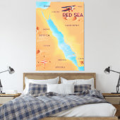 Toile Carte des voyages en mer Rouge (Insitu(Chambre))