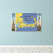 Toile Carte détaillée du Pèlerin (Insitu (Plancher de Bois))