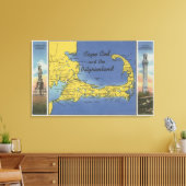 Toile Carte détaillée du Pèlerin (Insitu(Salon))