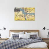 Toile Carte détaillée du tunnel du pont Norfolk-Portsmou (Insitu(Chambre))