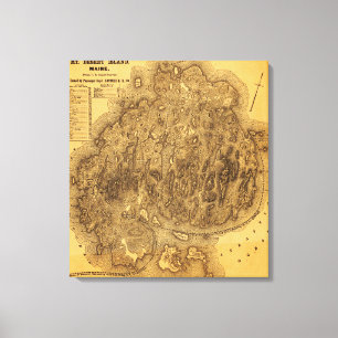 Toile Carte d'IslandPanoramic de désert de bâti