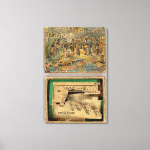 Toile Carte disséquée par boîte, Etats-Unis