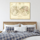 Toile Carte Double hémisphère (Insitu(Chambre))