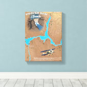 Toile Carte du barrage Hoover Nevada (Insitu (Plancher de Bois))
