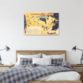 Toile Carte du Canada - Parcs Canada (Insitu(Chambre))
