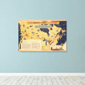 Toile Carte du Canada - Parcs Canada (Insitu (Plancher de Bois))