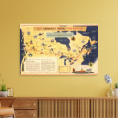 Toile Carte du Canada - Parcs Canada (Insitu(Salon))
