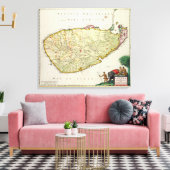 Toile Carte du Ceylan selon Nicolas Visscher (Insitu(Salon))