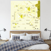 Toile Carte du complexe pyramidal de Giza Diagramme (Insitu(Chambre))