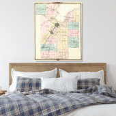 Toile Carte du comté Brown, État du Wisconsin (Insitu(Chambre))