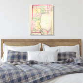 Toile Carte du comté de Bay, Michigan (Insitu(Chambre))
