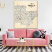 Toile Carte du comté de Carver, Minnesota (Insitu(Salon))