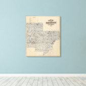 Toile Carte du comté de Carver, Minnesota (Insitu (Plancher de Bois))