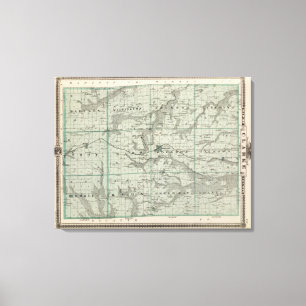 Toile Carte du comté de Clarke, état de l'Iowa