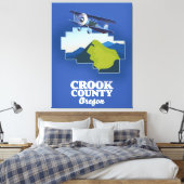 Toile Carte du comté de Crook en Oregon (Insitu(Chambre))