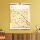 Toile Carte du comté de Guthrie, État de l'Iowa (Insitu(Salon))