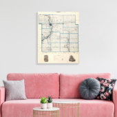 Toile Carte du comté de Hamilton, État de l'Iowa (Insitu(Salon))