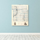 Toile Carte du comté de Hamilton, État de l'Iowa (Insitu (Plancher de Bois))