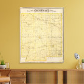 Toile Carte du comté de Hendricks (Insitu(Salon))