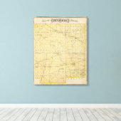 Toile Carte du comté de Hendricks (Insitu (Plancher de Bois))
