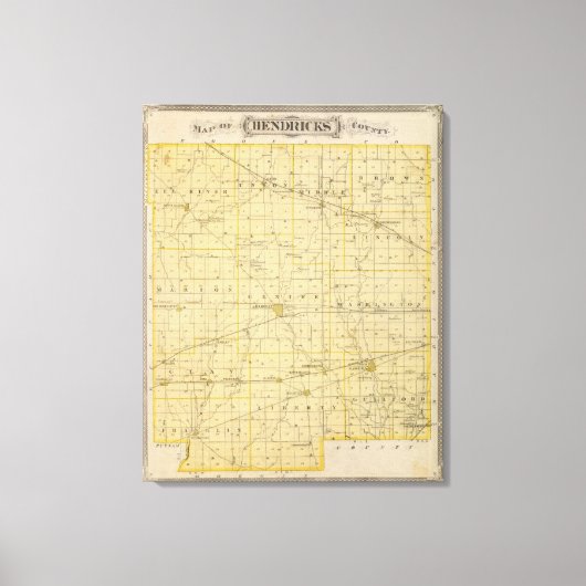 Toile Carte du comté de Hendricks (Recto)