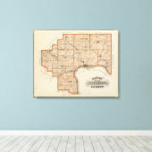 Toile Carte du comté de Jefferson (Insitu (Plancher de Bois))