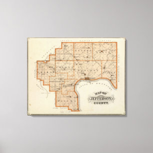 Toile Carte du comté de Jefferson