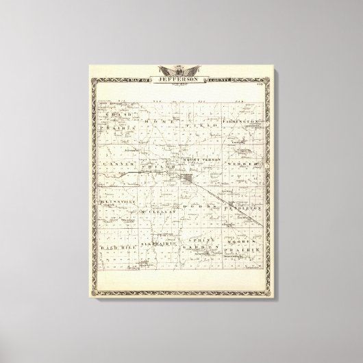 Toile Carte du comté de Jefferson (Recto)