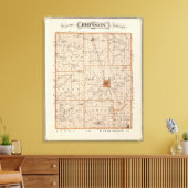 Toile Carte du comté de Johnson (Insitu(Salon))