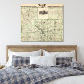 Toile Carte du comté de Kankakee, Kankakee et Gilman (Insitu(Chambre))