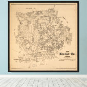 Toile Carte du comté de Kendall, Texas (1879) (Insitu (Plancher de Bois))