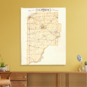 Toile Carte du comté de La Porte (Insitu(Salon))